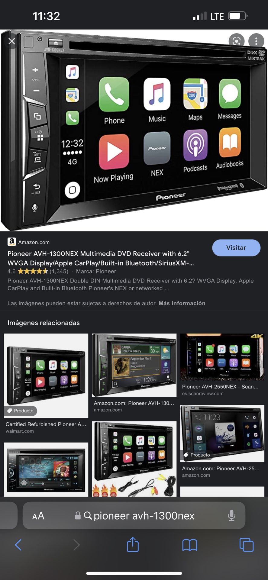 Pioner avh-1300nex Multimedia DVD Receiver With 6.2