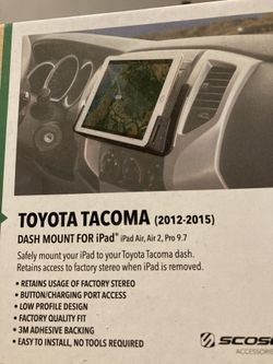 Toyota tacoma Dashboard iPad or tablet mounts