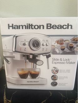 NEW Hamilton Beach Slide & Lock Espresso Machine