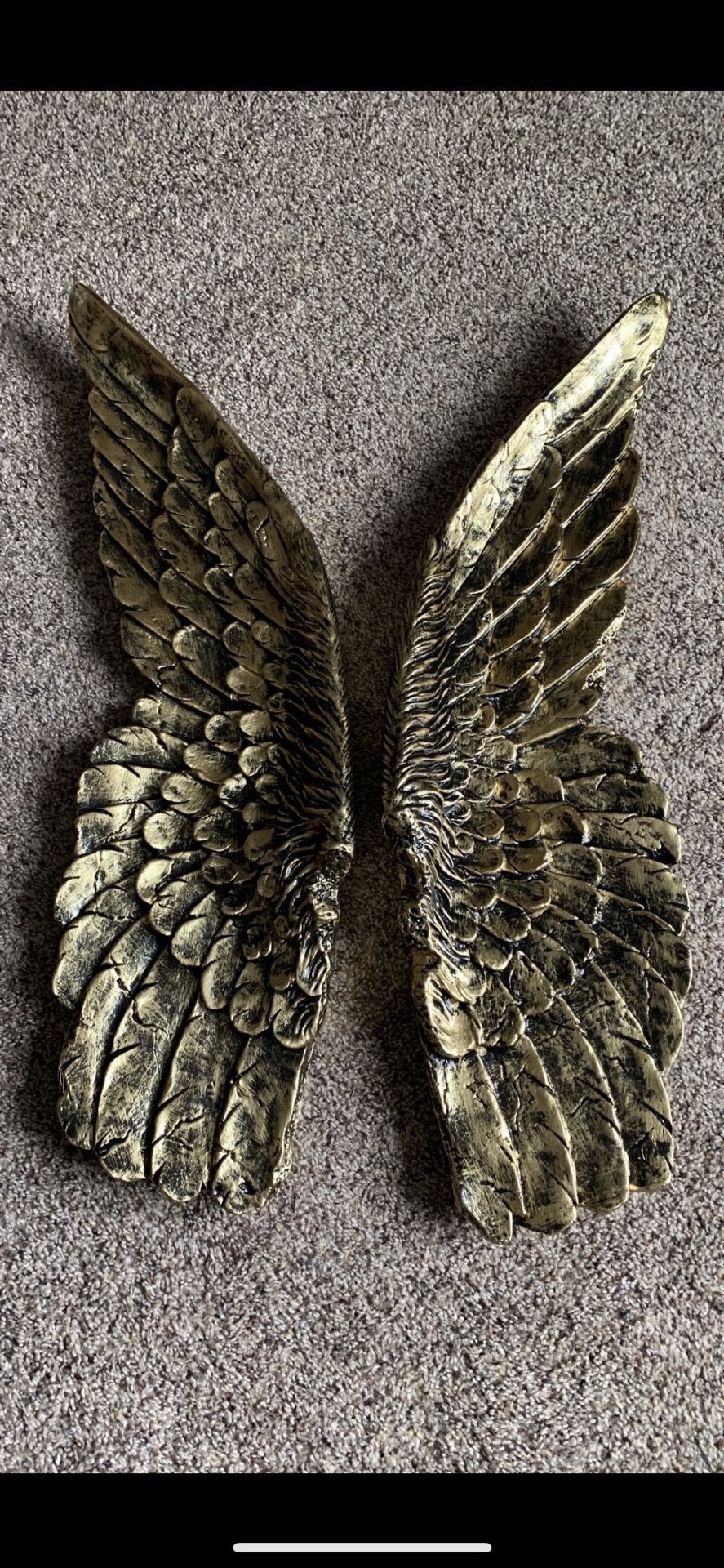 Angel wings set wall art
