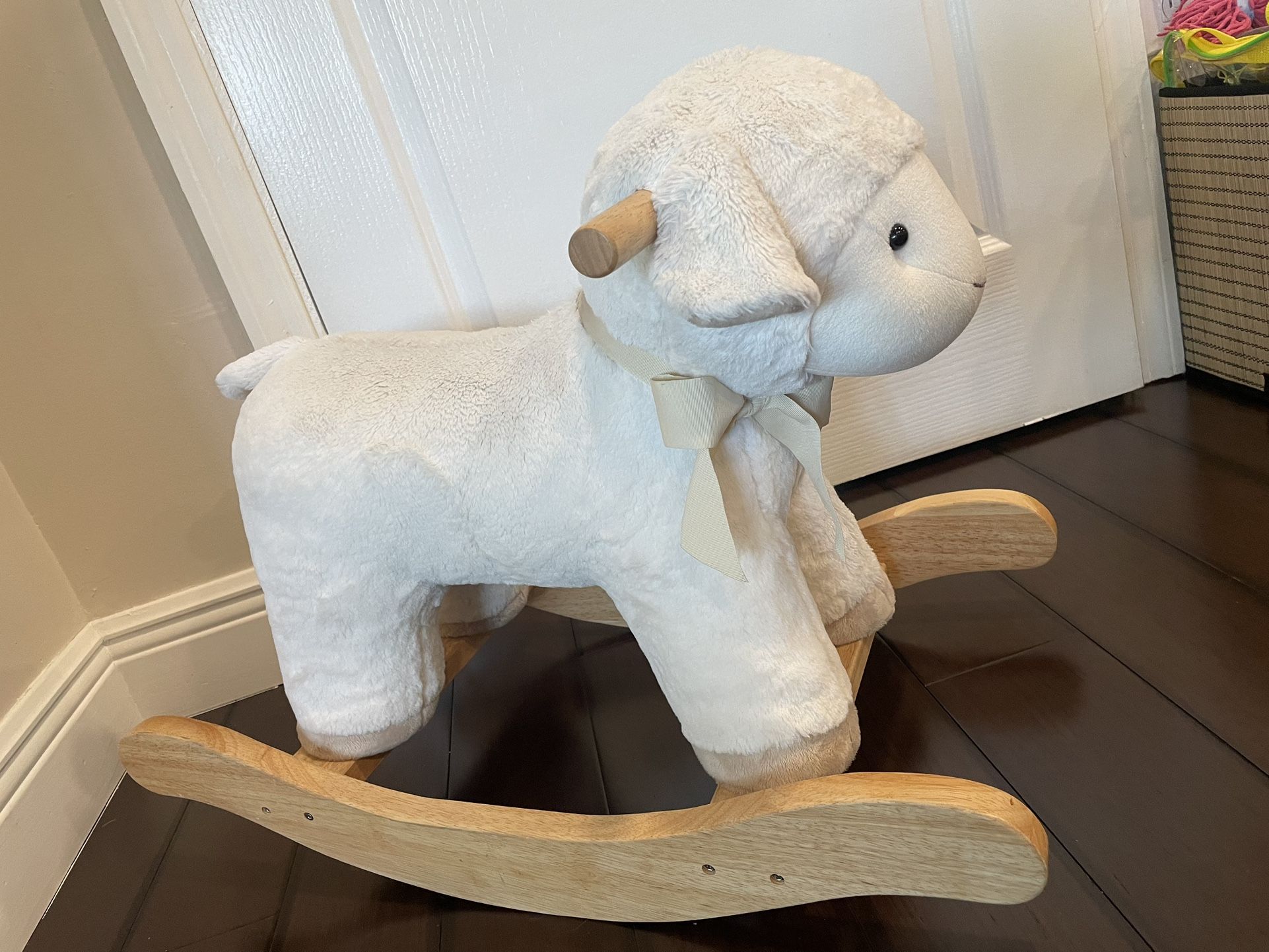 Pottery Barn Lamb Critter Plush Nursery Rocker