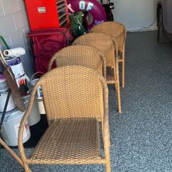 4 Rattan Chairs 