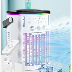 “New” (1 In Stock(Battery  Powered  Small Air Conditioner (w/mist And Light)retail$45