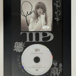 Taylor Swift Autographed TTPD Custom Frame