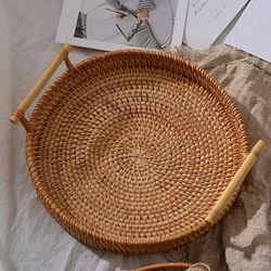 Rattan Round Tray