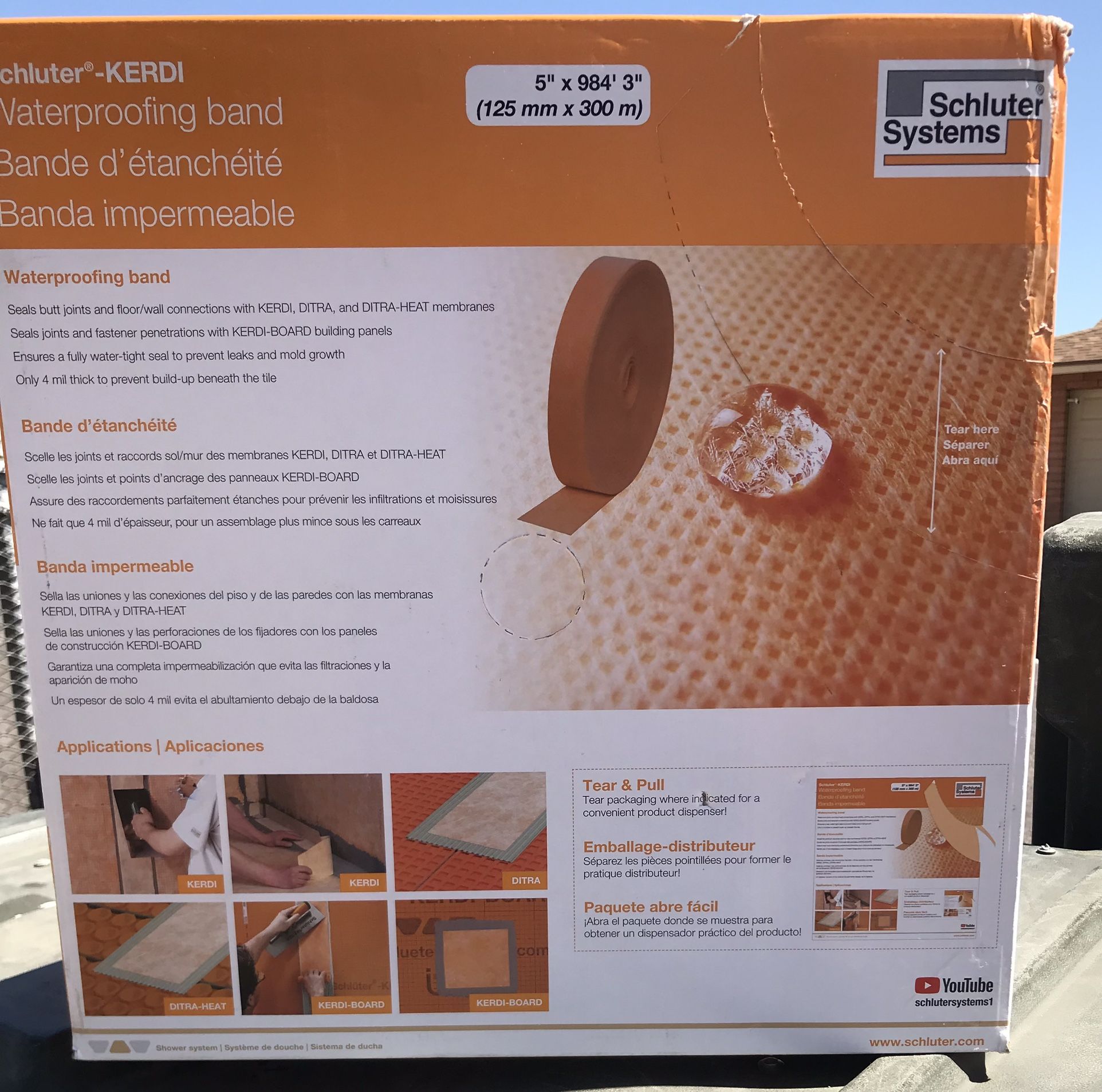 Schluter- Kerdi  Waterproofing Band  **984FEET**