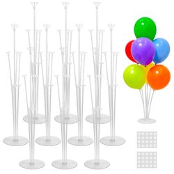 joyypop 24 sets balloon stand kit, balloon sticks with base birthday graduation party decorations wedding