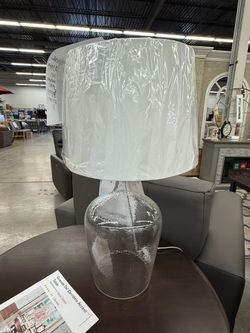 Azure Glass Table Lamp Clear (set of 2) 
