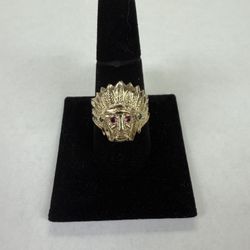 14k Indian Head Ring 