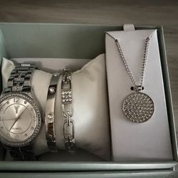 Watch Two Bracelets And A Necklace