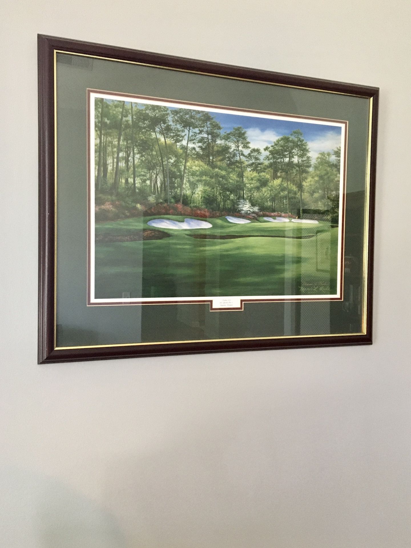 Azalea #13, Augusta National Golf Club Litho print by Marci L. Rule