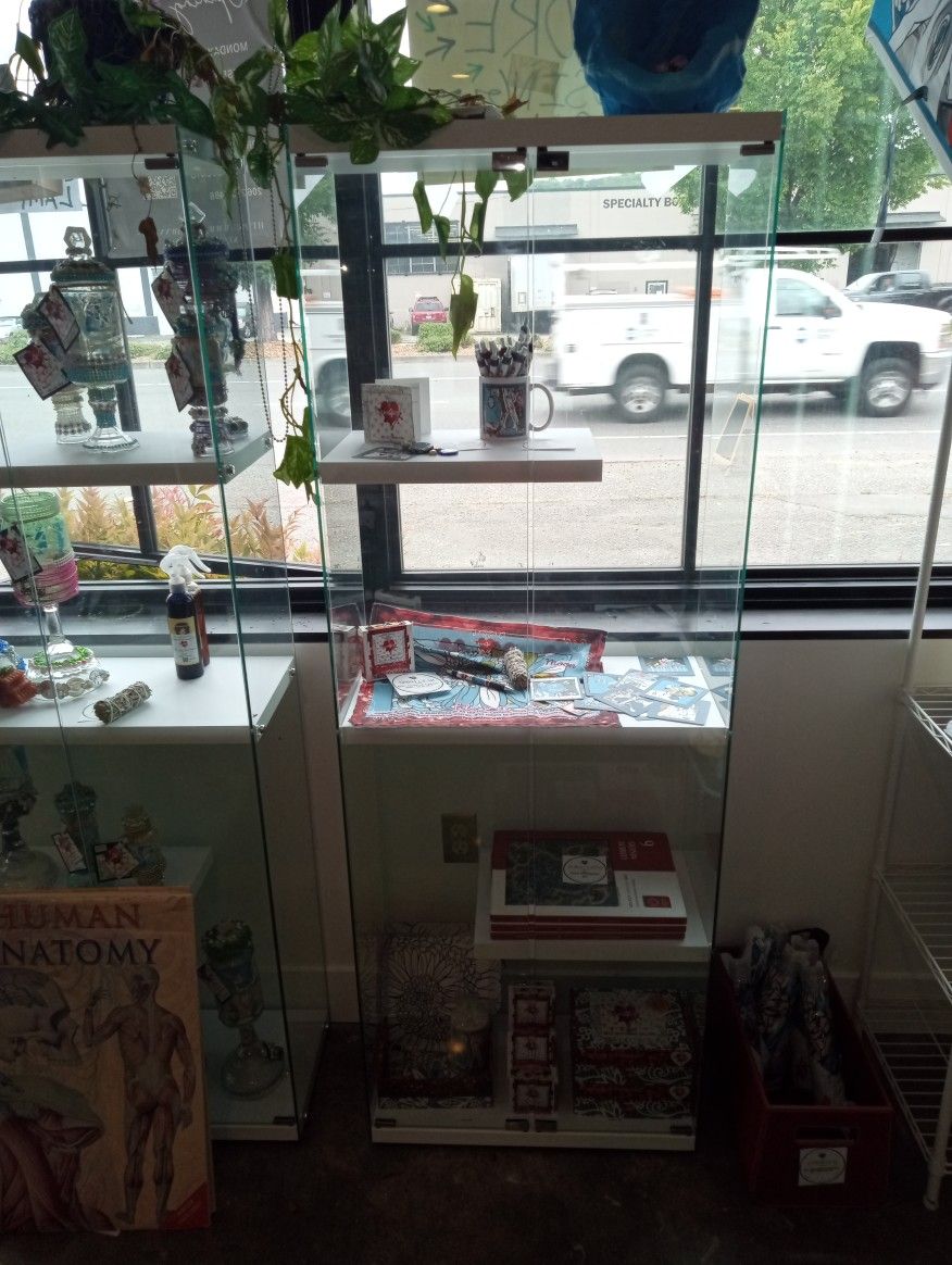 Glass Display Cabinets $150 For Both