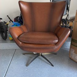 Custom Leather Pottery Barn chair