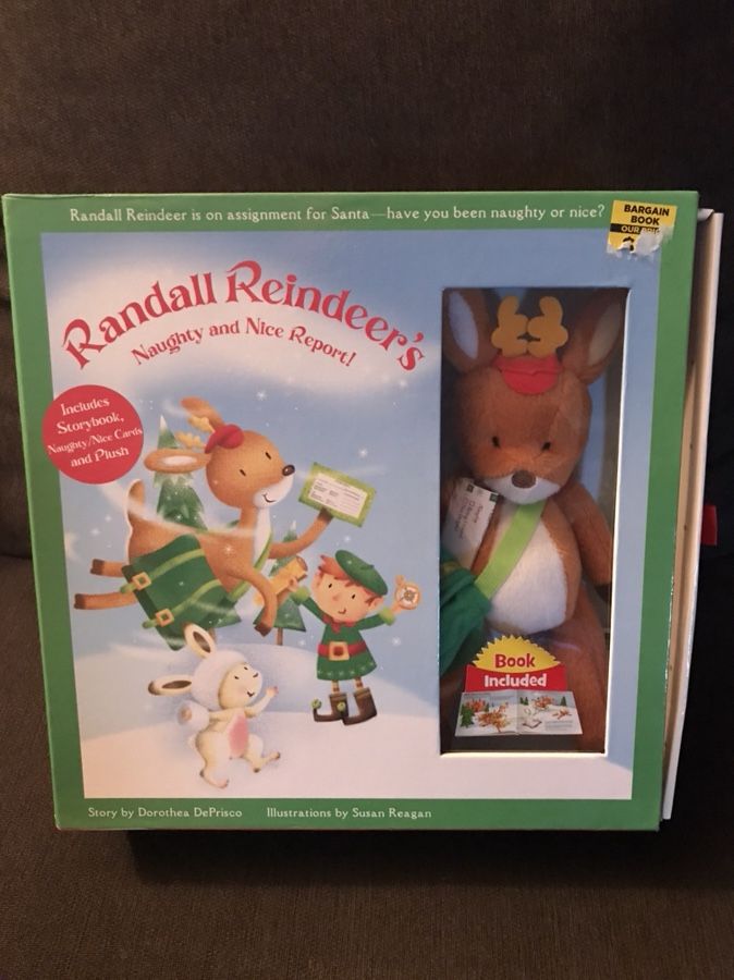 Randall Reindeer’s Naughty and Nice Report book and plush