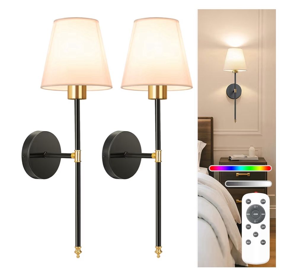 Rechargeable Wall Sconces Set Of 2