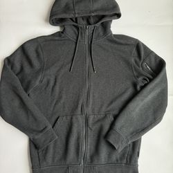 Mens Champion Sporting Goods Gray  Thick Zip Up Hoodie Jacket Size Small