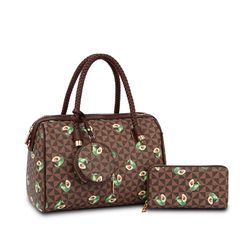 Gorgeous 4 PC Chocolate Checkered Damier Boston Bag Set