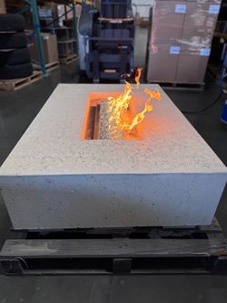 High-end Heavy GFRC Concrete Firegear SAN1 Sanctuary LP Gas Fire Table