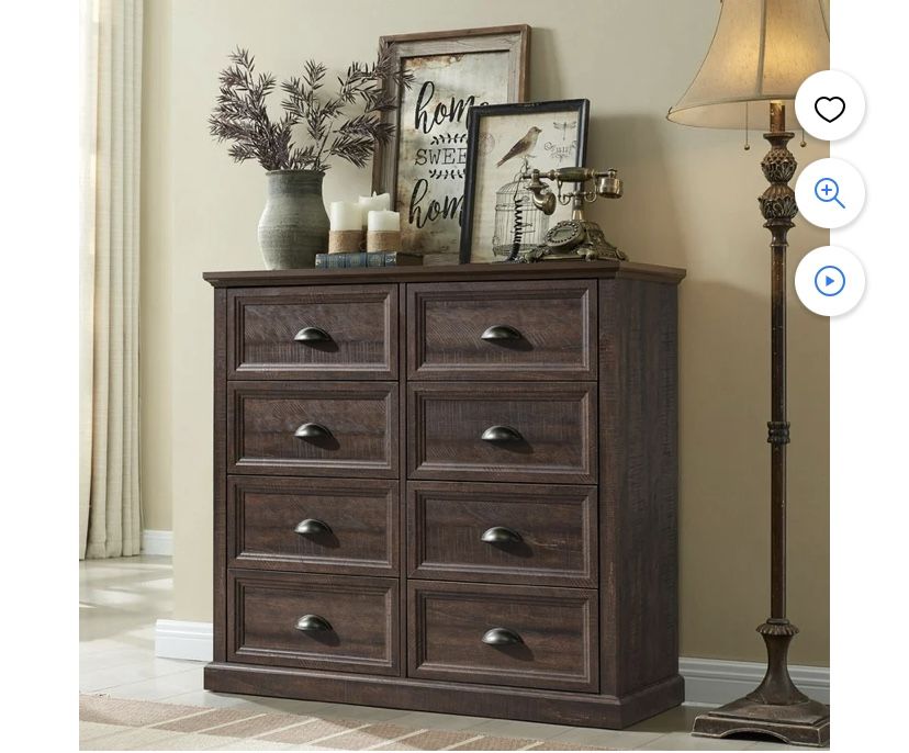 Dresser for Bedroom,8 Drawer Bedroom Dresser,Drawer White Dresser Organizer  Storage, Farmhouse Wood Rustic Tall Dresser Chest of Drawer for Closet, Li  - www.joarbit.com