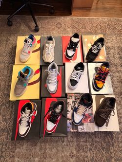 Nike shoes Jordan 1 Jordan 4 Travis Scott Off white mostly size 8