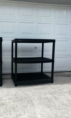 1.      3 Tier Plastic Shelf Unit Black - Brightroom™: Utility Storage Shelves, 