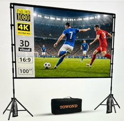 TOWOND 100” Projector Screen with Stand