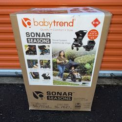 Baby Trend Sonar Seasons Travel System with EZ-Lift™ 35 Infant Car Seat - Journey Black - Black