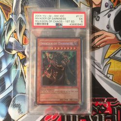 Yugioh Psa 5 Invader Of Darkness Ioc