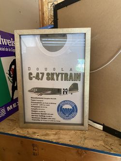 C-47 skytrain T-shirt in a picture frame