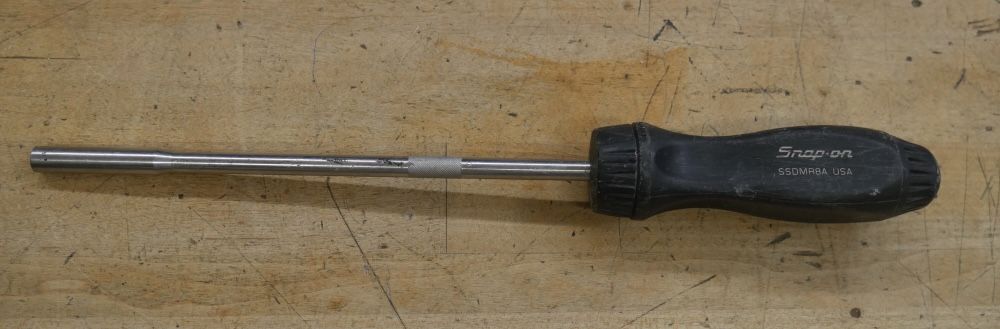 Snap-on Long 1/4" Hex Bit Ratcheting Driver Screwdriver SSDMR8A Black Handle USA
