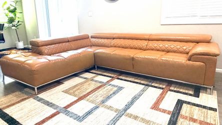 Designer Top Grade Leather Sectional Sofa