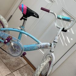 Disney Elsa Frozen Bike, 16" Wheels, Ages 4+, Training Wheels