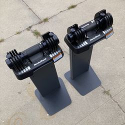 NordicTrack Adjustable Dumbbell 25lb SET with Holding Racks