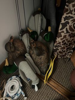 Duck waders and decoys