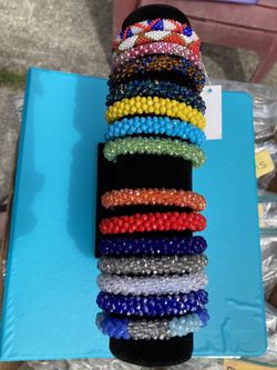 NEPAL GLASS SEED BEAD BRACELETS