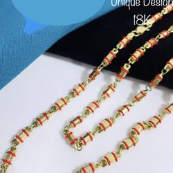 18k Gold Necklace Jewelry 