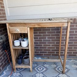 Outdoor High Top Wood Table 