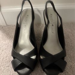 Black wedge heels WHBM