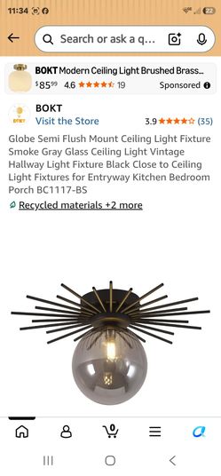 Globe Semi Flush Mount Ceiling Light