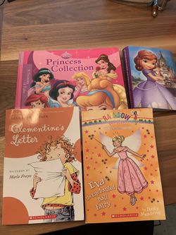 3 Girl books and a Sofia the First photo book (new)
