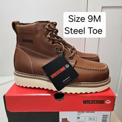 Wolverine Steel Toe Work Boots Sizes 9, 9.5,  10, 11