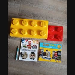 LIKE NEW LEGO 2 Storage Box Container And 2 NEW Idea Build Up Book 