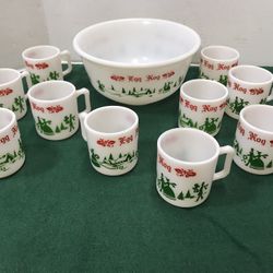 TOM AND JERRY VINTAGE PUNCH BOWL SET