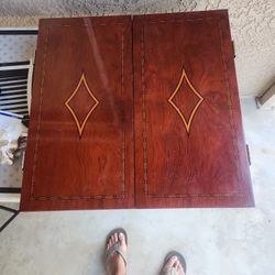 Brand new cherry wood dartboard
