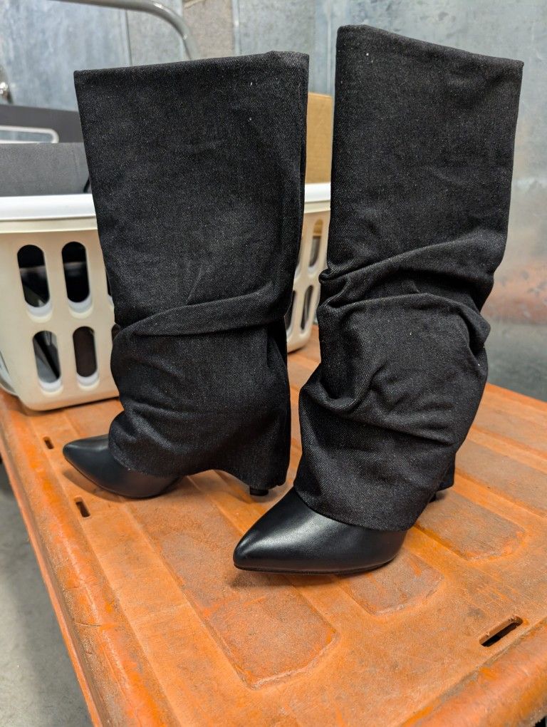 Black High Heel Boots