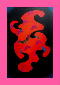 “Moth to a Flame” Original Art - Acrylic Painting