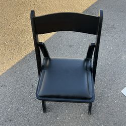 42 Black Wooden Padded Folding Chairs
