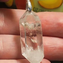 46.10ctw Herkimer Diamond Crystal Pendant Large Amulet Natural Stone (DT) 