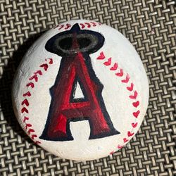 Hand Painted Angels Baseball Rock