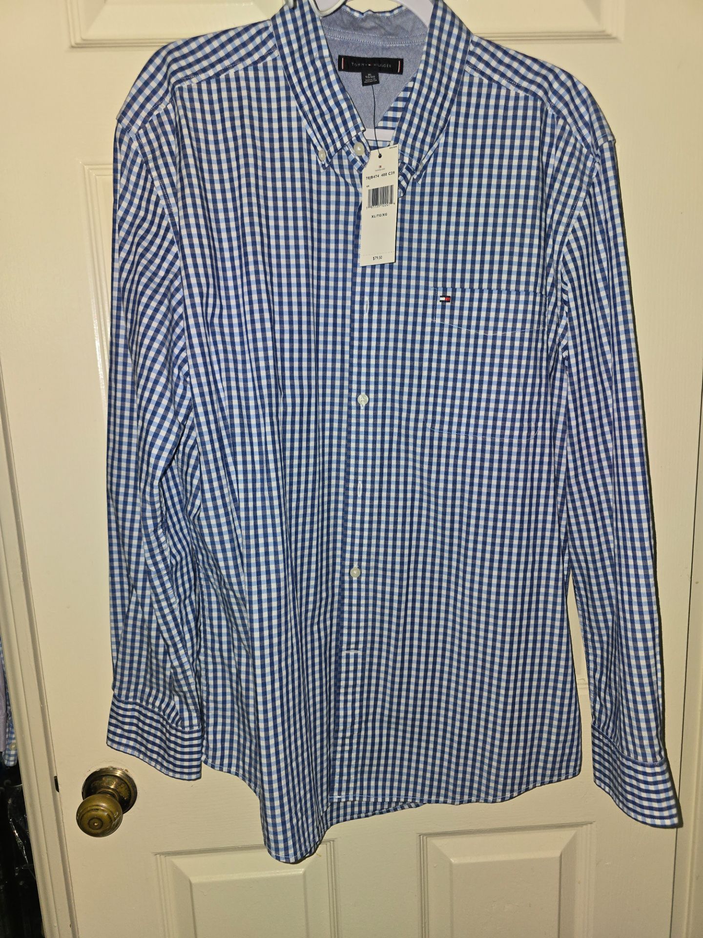 Tommy Hilfiger Mens Shirt Blue Sz XL NWT